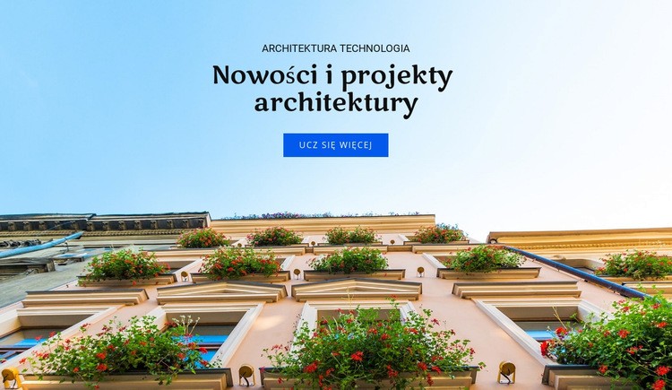 Nowości i projekty architektoniczne Projekt strony internetowej