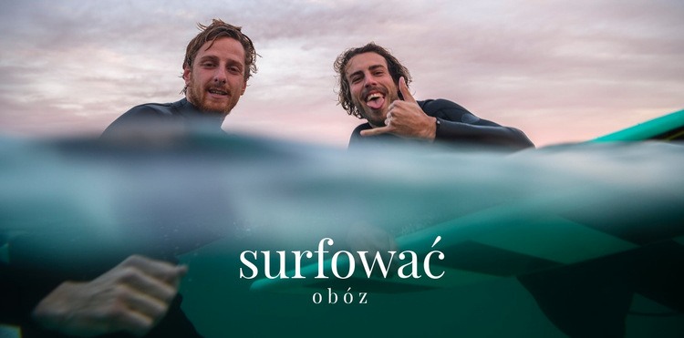 Zarezerwuj obóz surfingowy już dziś Projekt strony internetowej