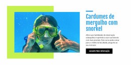 Design Do Site Para Cardumes De Mergulho Com Snorkel