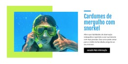 Layout CSS Gratuito Para Cardumes De Mergulho Com Snorkel