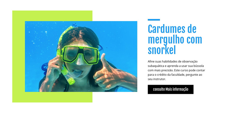 Cardumes de mergulho com snorkel Modelo de site