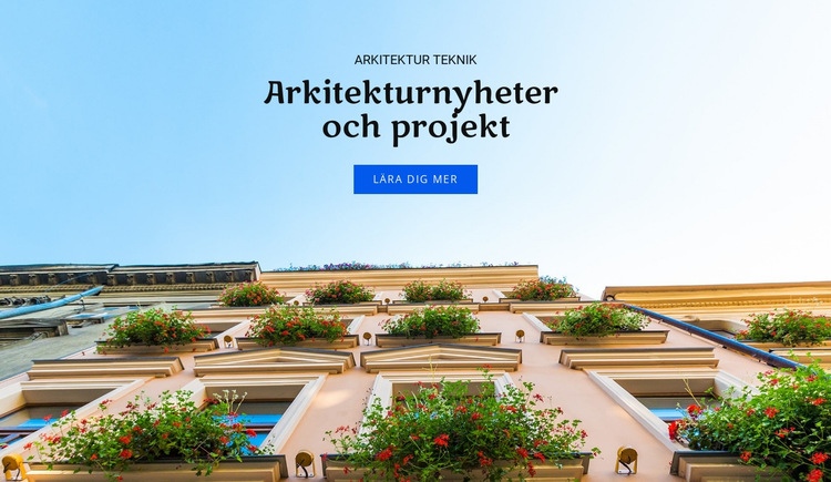 Arkitekturnyheter och projekt Webbplats mall