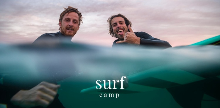 Book a surf camp today Webflow Template Alternative