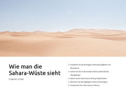 Sahara Wüstentouren - HTML-Webvorlage