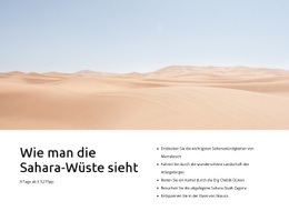 Site-Vorlage Für Sahara Wüstentouren
