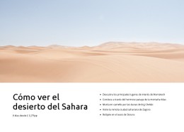 Diseño De Sitio Web Para Tours Por El Desierto Del Sahara