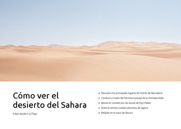 Plantilla De Plataforma De Lanzamiento Para Tours Por El Desierto Del Sahara