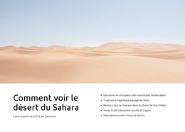 Excursions Dans Le Désert Du Sahara - Modèle Web HTML