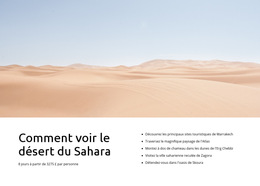 Modèle De Plate-Forme De Lancement Pour Excursions Dans Le Désert Du Sahara