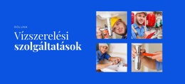 Vízszerelési Szolgáltatások - HTML Oldalsablon