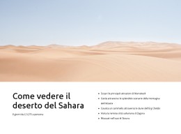 Progettazione Del Sito Web Per Tour Nel Deserto Del Sahara