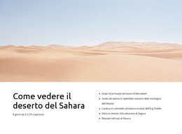 Tour Nel Deserto Del Sahara - Modello Web HTML