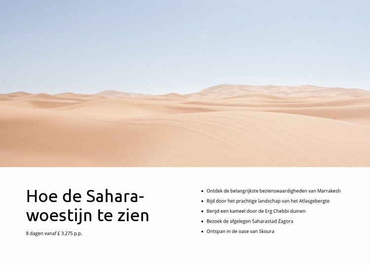 Sahara woestijn tours Joomla-sjabloon