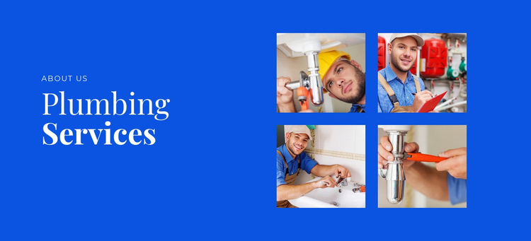 Plumbing services  One Page Template