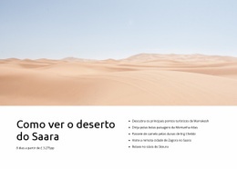 Passeios No Deserto Do Saara - Design De Site Profissional