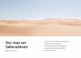 Sahara Ökenresor - HTML-Webbmall