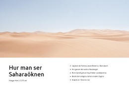 Starta Plattformsmall För Sahara Ökenresor