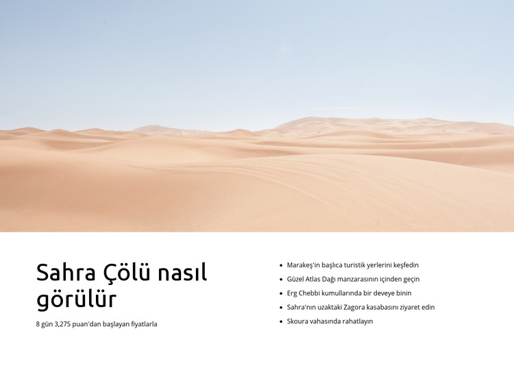 Sahra çöl turları HTML Şablonu