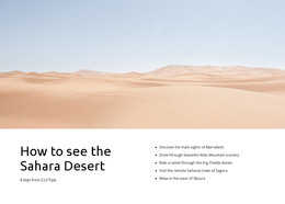 Sahara Desert Tours - Creative Multipurpose WordPress Theme
