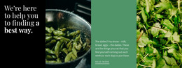 Bootstrap HTML For Healthy Green Recipes