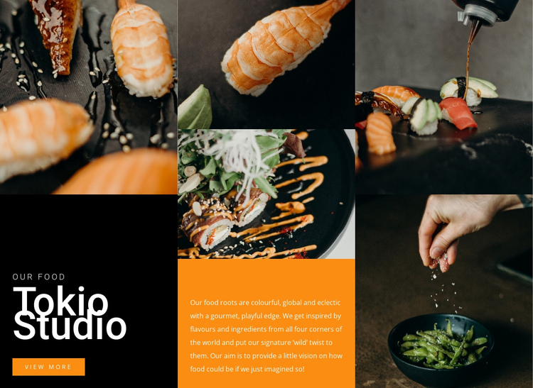 Tasty sushi Studio One Page Template