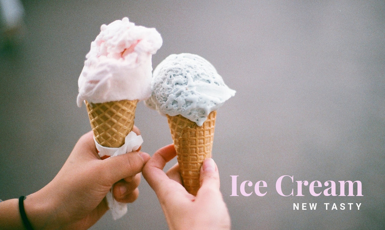 Ice Cream One Page Template
