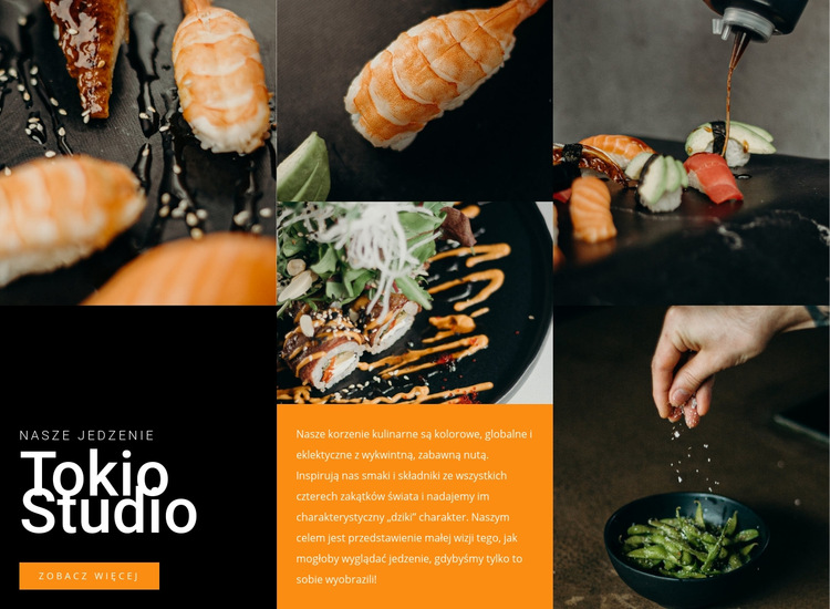 Studio smacznego sushi Szablon witryny sieci Web