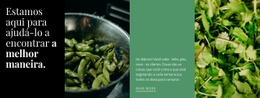 Web Design Gratuito Para Receitas Verdes Saudáveis