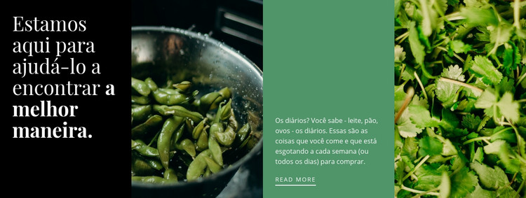 Receitas verdes saudáveis Modelo HTML