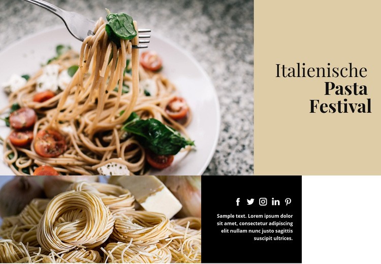 Italienisches Pastafestival HTML Website Builder