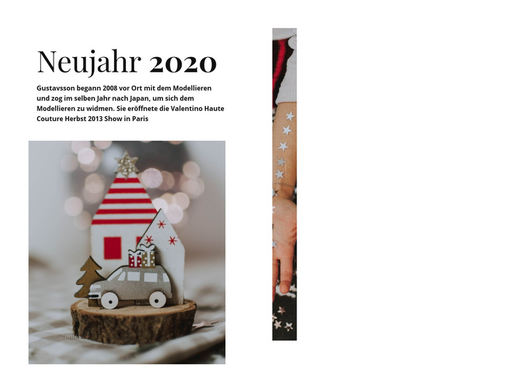 Neues Jahr 2020 Website-Vorlage