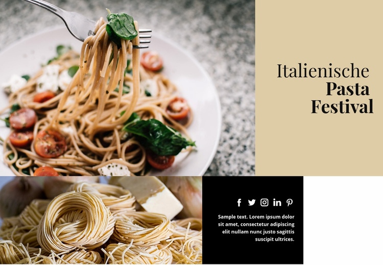 Italienisches Pastafestival Website-Vorlage