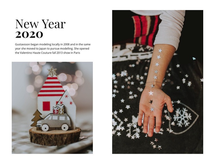 New Year 2020 Elementor Template Alternative