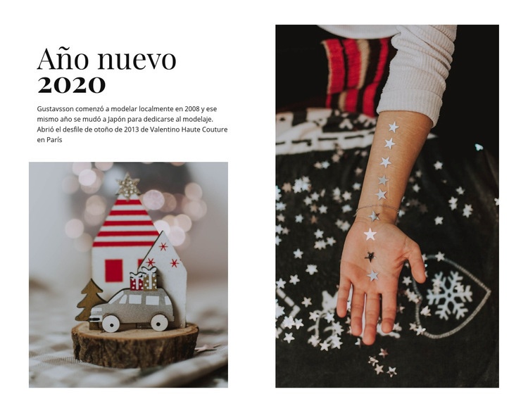 Año nuevo 2020 Página de destino