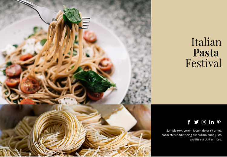 Italian pasta festival Joomla Page Builder