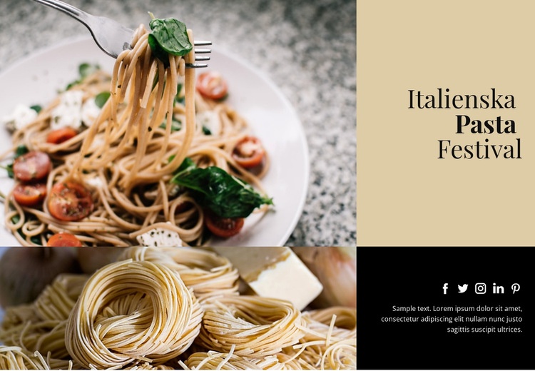 Italiensk pastafestival WordPress -tema