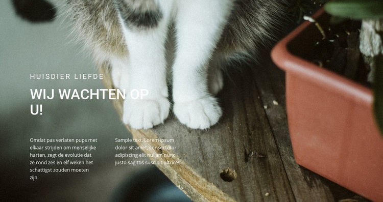 Huisdieren houden van HTML5-sjabloon