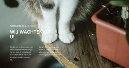 Huisdieren Houden Van - Eenvoudig Websitesjabloon