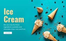 Ice Cream Flavors One Page Template