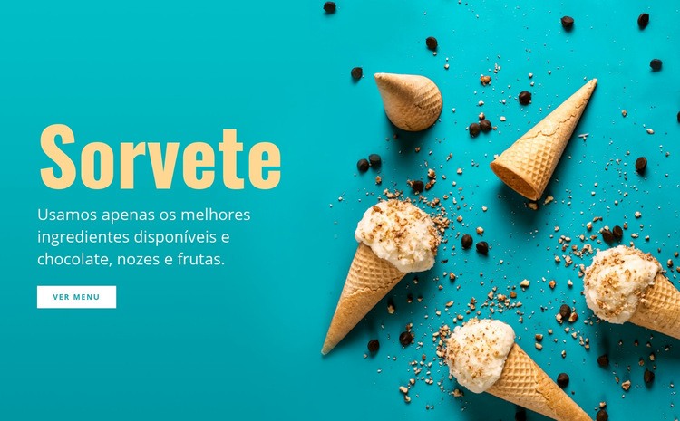 Sabores de sorvete Modelo HTML5