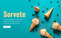 Sabores De Sorvete - Modelo De Design De Site