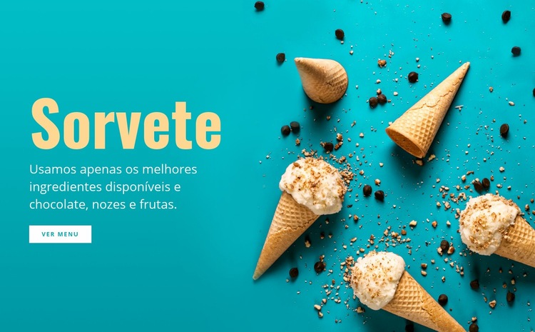 Sabores de sorvete Modelo de uma página