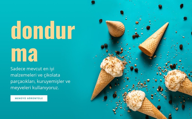Dondurma aromaları HTML5 Şablonu