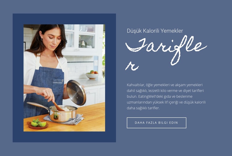 Sağlıklı beslenme için yiyecek Web Sitesi Mockup'ı