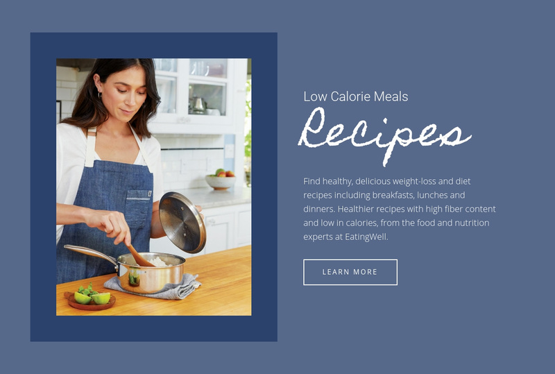 Food for healthy eating Web Page Design