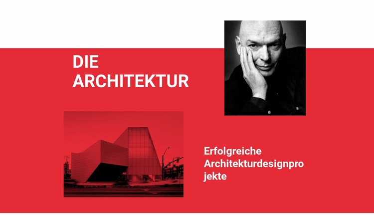 Architektur gewinnen Landing Page