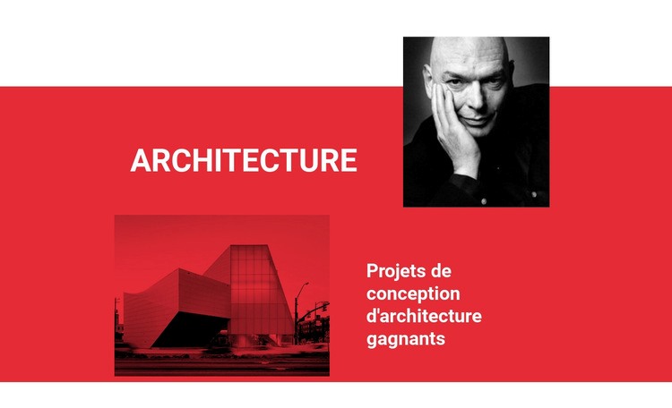 Architecture gagnante Page de destination