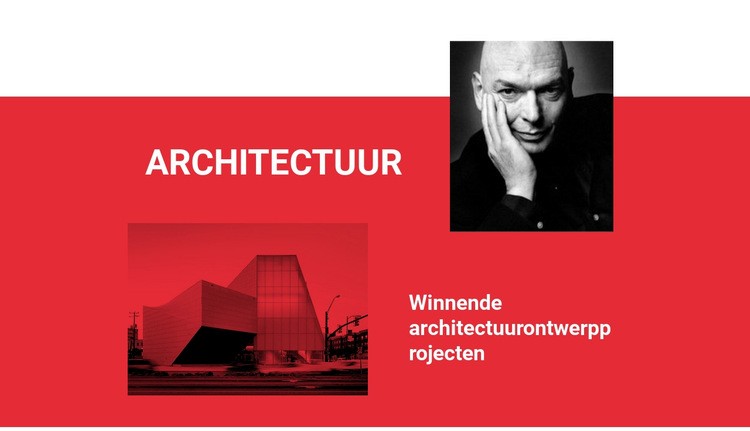 Winnende architectuur Website mockup