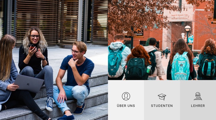 Über unsere Universität Website-Modell