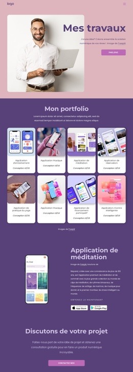 Applications IOS Et Android Personnalisées Pour Votre Entreprise Modèle Réactif Html5